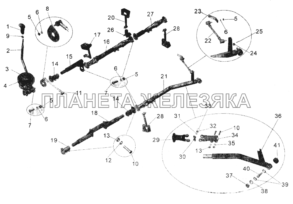 Установка привода коробки передач (до 2002 года) МАЗ-107